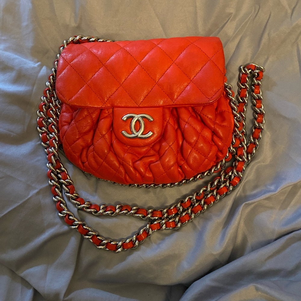 Rare Red Chanel chain around in good condition